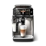 Philips Serie 5400 Cafetera Superautomática - Sistema de Leche LatteGo, 12 Variedades de Café, Pantalla Intuitiva, 4 Perfiles de Usuario, Cromado (EP5447/90)