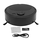 Smart Sweeper Robot Aspirador Mini Robot de Barrido Inteligente Carga USB Barredora Automática para Piso de Piedra, Baldosas de Cerámica, Manta Suave, Piso de Mármol (Negro)