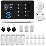 PGST Sistema de Alarma de Seguridad Inalámbrico WIFI para el Hogar - Kit de 26 Piezas Con Concentrador de 120 dB, Sensores, APP y Alertas de Llamadas
