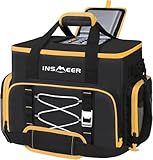 INSMEER Bolsa Térmica Grande 45L, 55 Lata Capacidad Plegable Bolsa Isotermica, Nevera Aislante Portátil para Alimentos Bolsa de la Compra a Prueba de Fugas con Abridor Picnics, Camping y Playa