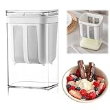 Yogurt Maker Colador De Yogur Griego, Yogurtera con Tapa Colador Lavable con Malla Ultrafina para Trabajo, Viajes, Desayuno, Picnic, 1100 Ml