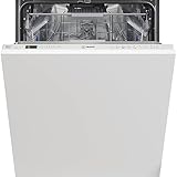 Indesit Lavavajillas de 60 cm, 14 cubiertos, clase E, compartimento total, acero inoxidable, blanco