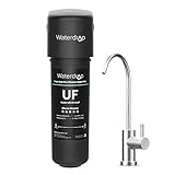 Waterdrop Sistema de filtro de agua para debajo del fregadero, 10UB-UF, 0.01 micrones Ultra Filtración bajo contador de agua potable, con grifo de acero inoxidable dedicado, 30,000 Liters