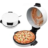 Horno eléctrico para Pizza, 2000 W, para encimera, con Placa de Revestimiento Antiadherente de 11,8 Pulgadas, Horno portátil de Calentamiento rápido para Pizza, bistec, Pan árabe