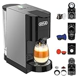 Upgrade 19Bar Máquina de café espresso monodosis 5 en 1 para Nespresso Original/Dolce Gusto/Lavazza Mio/L'OR/Café en polvo y sobres de polvo ESE AC-513HF