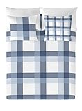 Popcorn Funda nórdica Escocés Azul Cama 135