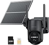 Lemnoi 4G LTE Cámara de Vigilancia Solar Exterior Inalámbrico con Tarjeta SIM Preinstalado, Visualización de 360 °, Detección de Movimiento, 2K Visión Nocturna, Audio Bidireccional, IP66 Impermeable