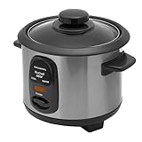Grunkel - Arrocera y Vaporera RC- 06L Funciona para Cocinar arroz, Olla 0,6L Antiadherente extraíble incluye Tapa y Cuchara. 300 W