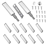 10 abridores de puertas a presión, amortiguadores para puerta de armario, cierre suave para armarios y cajones (con 40 tornillos)