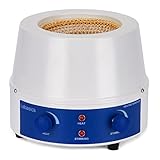 Labasics Manto Calefactor de Laboratorio, Calefacción y Agitación Electrotérmica Manto Calefactor Magnética Agitador 0-1400 RPM Temperatura Control 220V / 380 Celsius, 250W, 500 ml