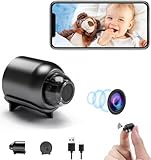 Minakeda Mini cámara espía, WiFi HD 1080P oculta IP cámara de seguridad para el hogar, mini cámaras ocultas con control de aplicación, grabación de audio y vídeo