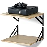 Walasis Estantería de pared de madera de 30 cm de profundidad, estantes de pared: modernos, 40 cm de ancho, estantería de madera para cocina, baño, salón, estantería flotante grande para router