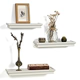 WPAJIRZO Juego de 3 estanterías de pared vintage, 30/36/42 cm, estrecho, para salón, cocina, pasillo y baño