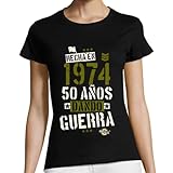 latostadora Camisetas Regalo 50 Cumpleaños Mujer - Camiseta 50 Años Mujer - Camiseta 1974 - Camiseta Graciosa Regalo Cumple - Regalos Originales Mujer 50 años - Ideas para Cumpleaños 50 Aniversario