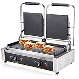 RUYICZB Prensa Panini Eléctrica, Sandwichera 3600 W, Antiadherente para Acampar Al Aire Libre Cocinar Sándwiches Filetes Carnes Fácil De Usar para Principiantes como para Profesionales,813a