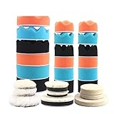 Máquina pulidora Mini lijadora neumática de 2 pulgadas y 3 pulgadas, juego de máquina de pulir for pulir automóviles, pulidora accionada por aire de alta velocidad, herramienta de aire + esponja para