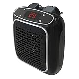 STARLYF Calefactor eléctrico de pared Power Heater, Estufa con Tecnología Termo-cerámica, Calefactor de enchufe, 800W, Temporizador, Control de temperatura digital