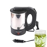 Hervidor eléctrico de viaje - Calentador de agua portátil de 500 ml, Hervidor de agua automático para automóvil | Hervidor de agua de viaje con función de apagado automático, caldera de agua de viaje