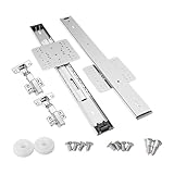 XLWLLNJ Rieles deslizantes para puertas de armarios abatibles ocultos, rieles deslizantes para puertas de armarios, armarios de cocina, muebles para el hogar, 500 mm