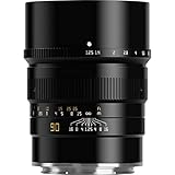 TTArtisan Lente de Cuerpo de Metal F/1.25 de 90 mm Compatible con Hasselblad X1D Mount, Color Negro