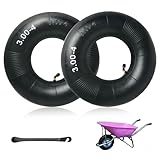 BNGXR Cámaras de Aire Ruedas Pequeñas,2 x 3.00-4 Tubo Interior Fuerte Capacidad de Carga,Caucho Negro,para Carro Sembradora Agrícola Carro de Herramientas,Llantas con Válvula Rueda,Carro de Mano