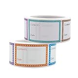 2 Rollo1000 Piezas Etiquetas de Congelació,Etiquetas Adhesivas Cocina Etiquetas Universales,Pegatinas ExtraíBles para El Hogar O El Restaurante Congelador de Almacenamiento de Alimentos(25x40mm)