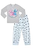 Disney Stitch & Angel - Conjunto de pijama largo para niña, gris, 7-8 Años