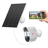 Cámaras de seguridad inalámbricas para exteriores con panel solar, batería de 1080P, vigilancia WiFi, cámara interior para el hogar con conversación bidireccional, detección humana inteligente de IA,