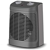 Rowenta Comfort Compact - Calefactor bajo consumo 2000 W, 2 velocidades, termostato mecánico función anti-heladas, Silence 44 dBA, modo Eco, ventilador aire frío, fácil transporte, SO2320