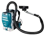 Makita DVC261ZX15 Aspiradora de Mochila con batería 2 x 18 V, Negro/Azul petróleo