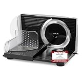 Emerio MS-125000.1 - Cortador de acero inoxidable (ajustable 0-17 mm, sin BPA, plegable, con interruptor de seguridad, Eco 100 W, MS-125000.1), color negro