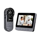 Timbre Inalámbrico con Cámara 1080P HD Timbre Videoportero Exterior IP65 Impermeable Inalámbrico con Cámara y Pantalla IPS de 4,3 Pulgadas, Interconexión inalámbrica Bluetooth 2,4G, No Requiere WiFi