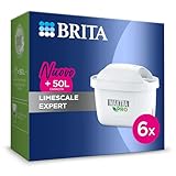 BRITA Cartucho de filtro de agua MAXTRA PRO Experto en Cal Ahorro semestral pack 6 - Recambio original para todas las jarras BRITA con filtración extra de cal y protección para electrodomésticos.