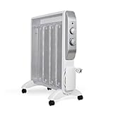 Radiador de Mica 2000W | Estufa de Mica Blanco | Radiador eléctrico de bajo Consumo | Silencioso Calefactor de Mica portátil