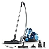 Rowenta Swift Power RO2981 Total Care, aspiradora sin bolsa, sistema ciclónico, depósito 1.5 L, cepillo parquet, boquilla 2 en 1 para ranuras, tapicerías y pelo mascotas, 77 dB, Multicolor