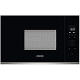 Zanussi ZMBN2SX Microondas Integrable 800W, Control táctil, Display LED, Plato giratorio XL, Seguridad niños, Auto + 30 segundos, Inicio rápido, Apertura electrónica, Marco Integrado, Negro/Inox, 17L