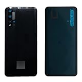 iYAiYO Tapa trasera de cristal con lente cámara para Huawei Nova 5T Parte de repuesto de la carcasa de la batería trasera con adhesivo preinstalado incl.Herramientas-negro