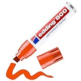 edding 800 marcador permanente - naranja - 1 rotulador - punta biselada 4-12 mm - para marcas llamativas - resistente al agua, secado rápido, indeleble - para cartón, plástico, madera, metal,vidrio