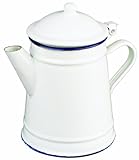 Ibili 903210 CAFETERA CONICA Blanca 1 LT, Stainless Steel