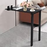 KinHall Mesa plegable montada en la pared, 75 x 40 cm, mesa de comedor plegable, mesa de cocina multifuncional para la pared en la oficina, comedor, cocina (negro)