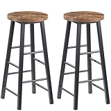 WOLTU 2X Taburete de Bar Muebles Cocina Silla de Comedor Taburete Alto para Salon Cocina Estructura de Metal, MDF Vintage BH130hov-2