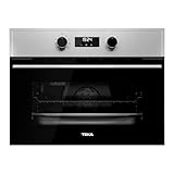 TEKA HSC 635 - Horno Compacto Multifunción 45 cm, Sistema de Limpieza con HydroClean PRO, 8 Funciones de Cocinado, Touch Control, Calentamiento Rápido, Color Acero Inoxidable