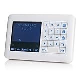 Visonic Powermaster KP250PG2 - Teclado LCD con Lector de Insignia y Sirena, Color Blanco