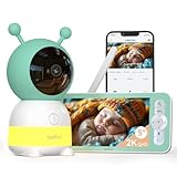 BOIFUN 2K 5' Camara Vigilancia Bebe, Luz Nocturna Colorida, Rotación de 360° con App Movil, Monitoreo de Movimiento y Seguimiento Automático, Alarma de Área Personalizada, Zoom 4X, VOX
