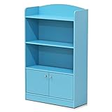 Furinno Stylish KidKanac Estanterías, Madera, Azul Claro