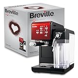 Breville Máquina de café y espresso PrimaLatte II | Bomba italiana con 19 bar | apta para café en polvo o monodosis | Espumador de leche automático integrado | Negro / rojo | VFC109X-01