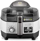 De'Longhi multifry extra Chef Plus FH 1396 - freidora de aire caliente/hr2206/80 (1,7 kg de capacidad, 1400 W/1000 W, 8 raciones, con sistema SHS Double de Pro, función grill, recetas en app). Gris/blanco.