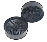 Filtro de carbón activo para campana extractora Teka GFH 55 CNL1C, 2 unidades de diámetro de 12 cm, altura de 4 cm