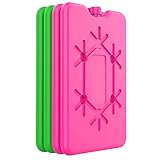 Acumulador frio- frio como el hielo 4 piezas de 200ml cada una Bolsa de congelación ultrafina reutilizable para cajas de almuerzo - ¡Mantén tus comidas frescas en movimiento! (rojo verde 2)