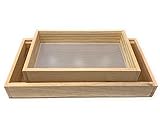 Space Home - Cedazo - Tamizador con Cajón - Tamiz de Harina - Cribador con Cajón - Madera